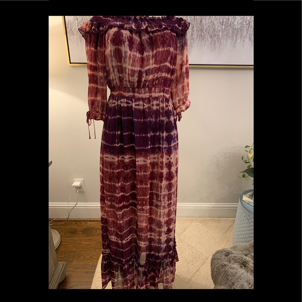 Jessica Simpson off-shoulder maxi dress